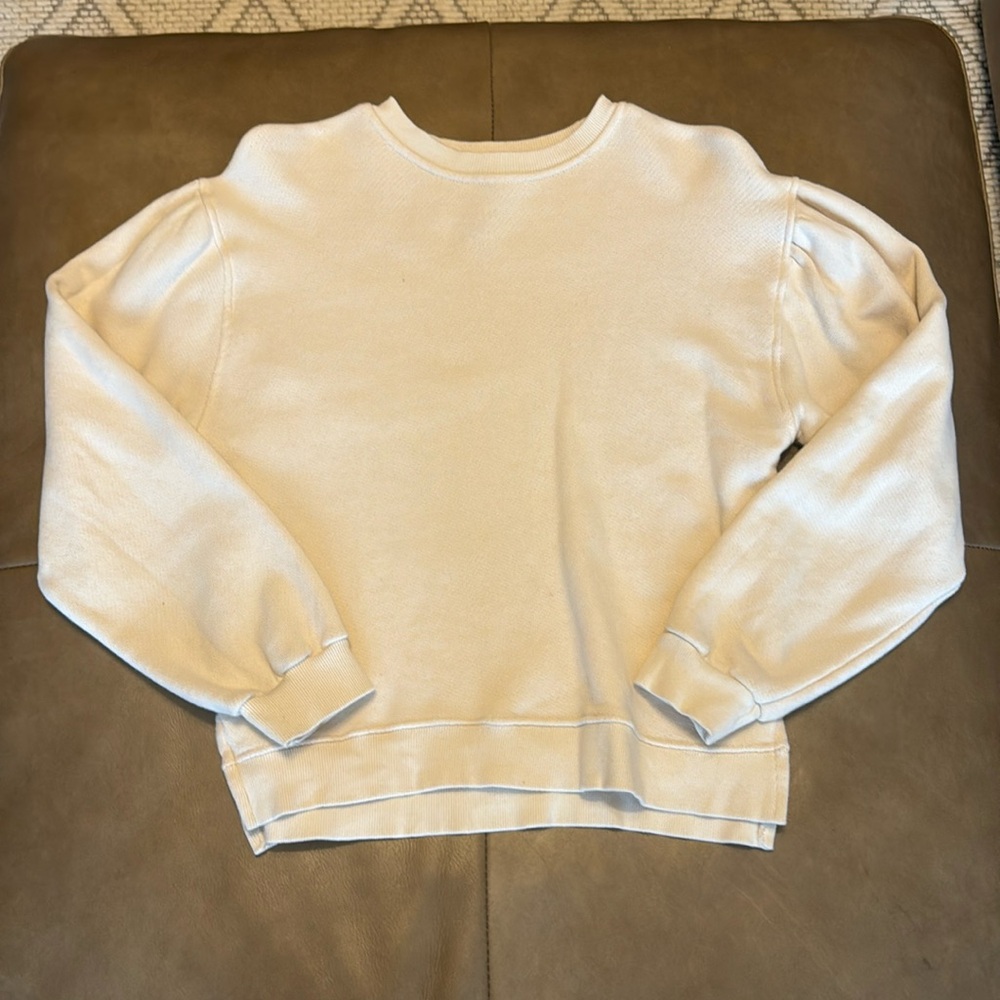 Zara Girls Cream Sweater/Sweatshirt